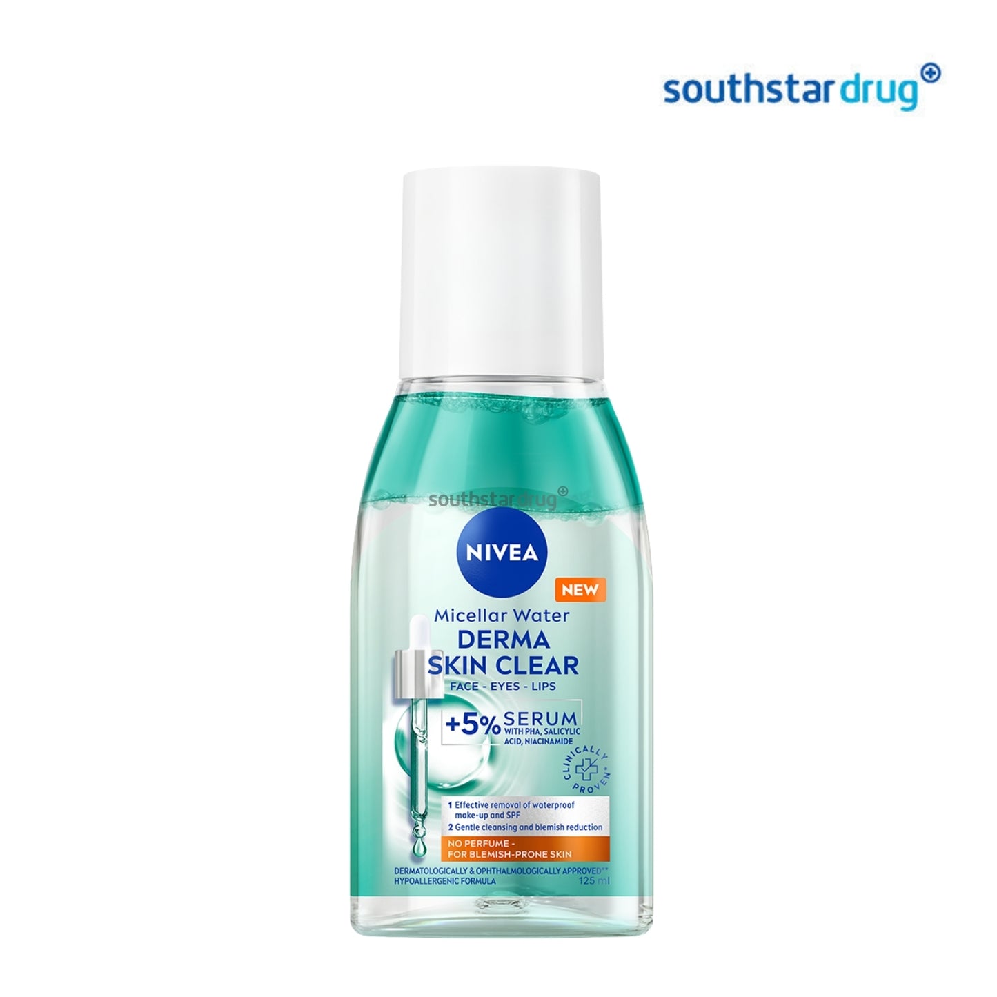 Nivea Micellar Derma Skin Clear Micellar Water 125ml 1 Bottle – Facial Cleansing