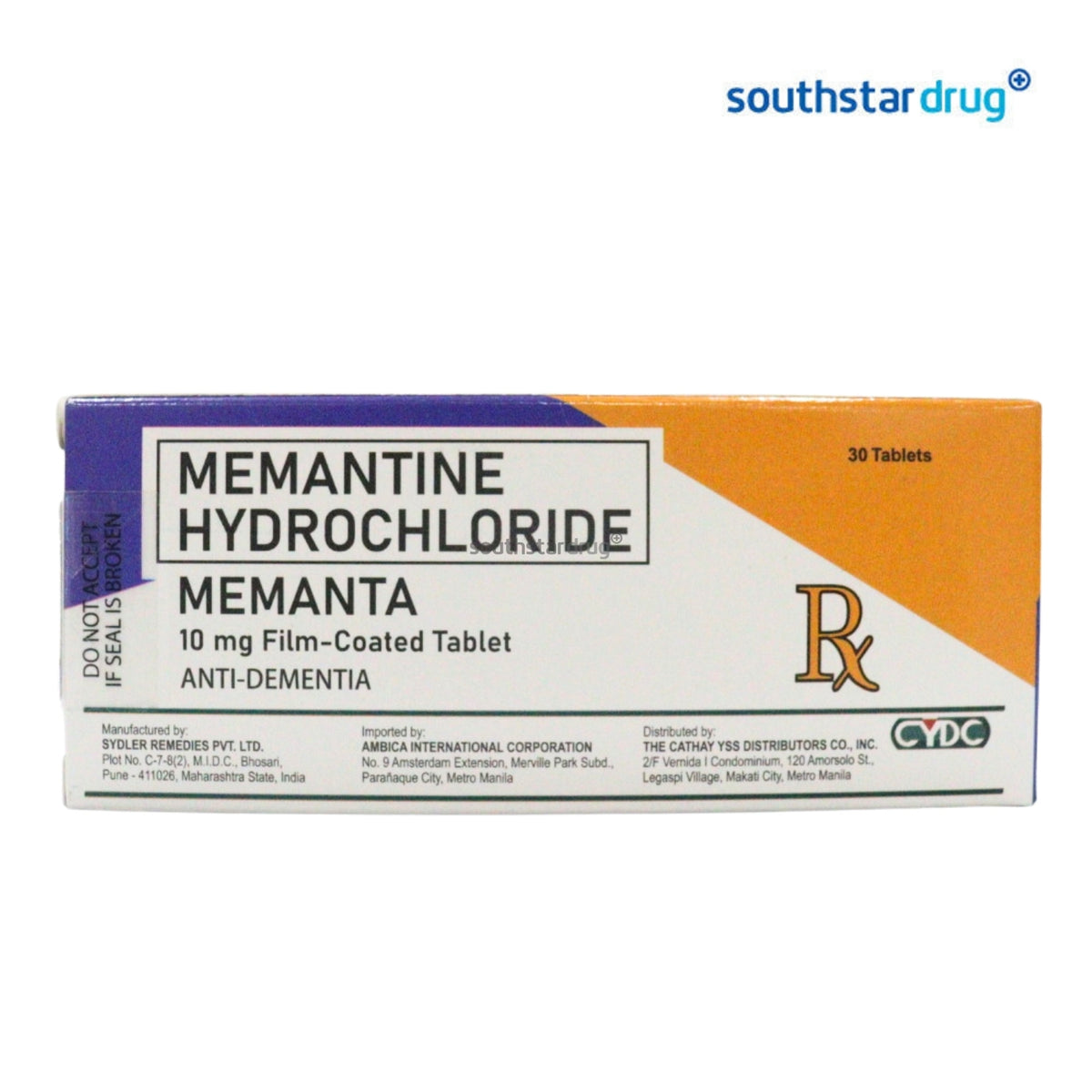 Rx: Memanta 10mg Film-Coated Tablet 1pc