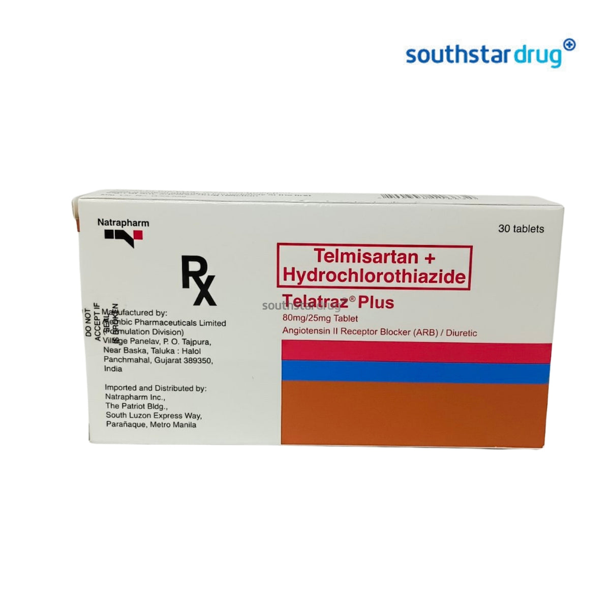 Rx: Telatraz Plus Tablet 80mg/25mg (1pc)