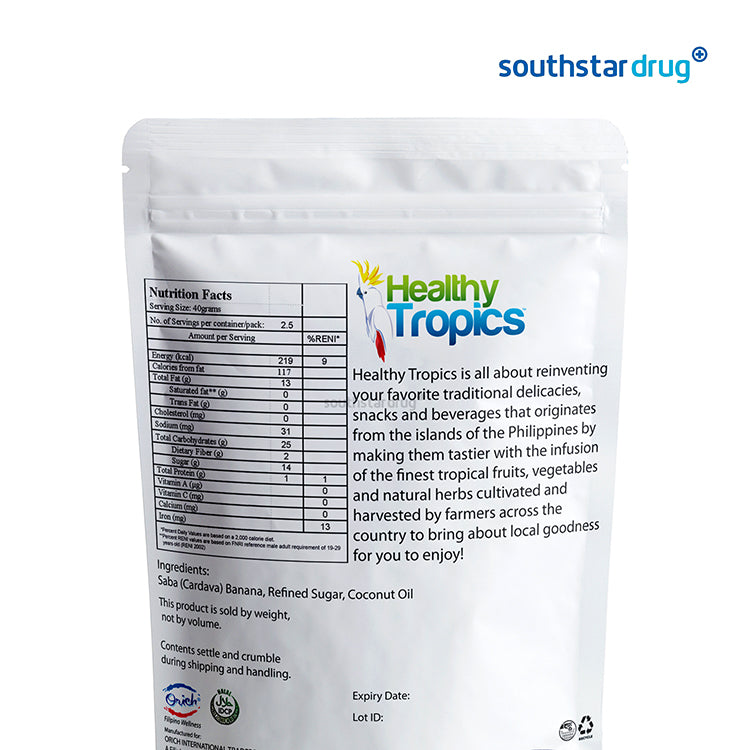 Healthy Tropics Banana Chips 100g Pouch