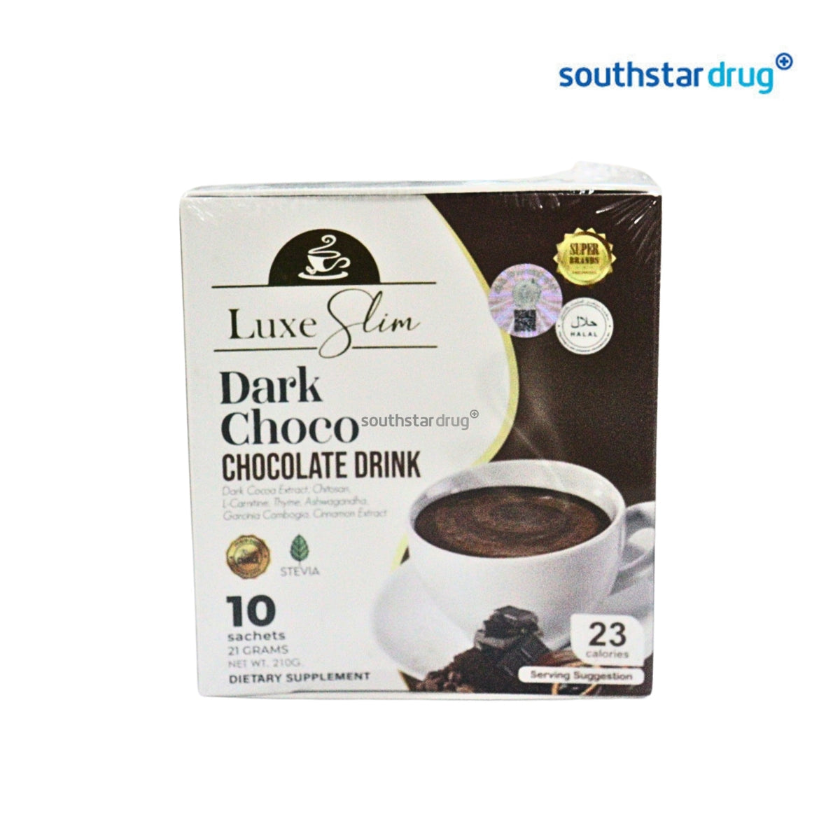 Luxe Slim Dark Chocolate Powder Drink Mix 10 Sachets