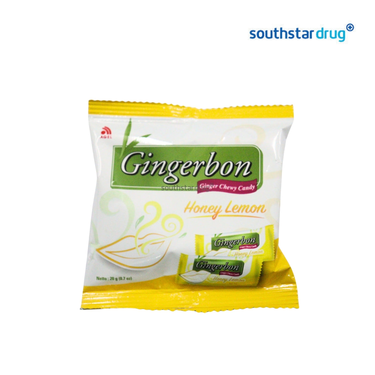 Gingerbon Honey Lemon Ginger Candy 20g Pack