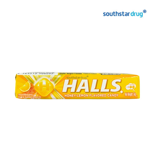 Halls Honey Lemon Candy 34g (1 Pack) – Refreshing Honey Lemon Candy