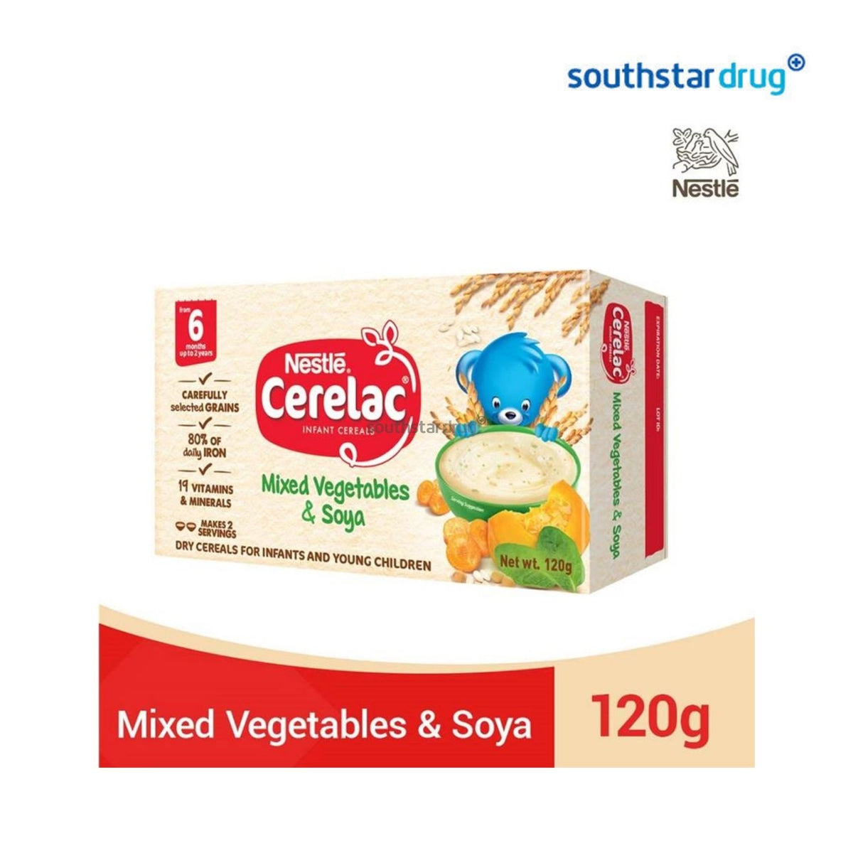 Cerelac Cereal Mixed Veg & Soya 120g