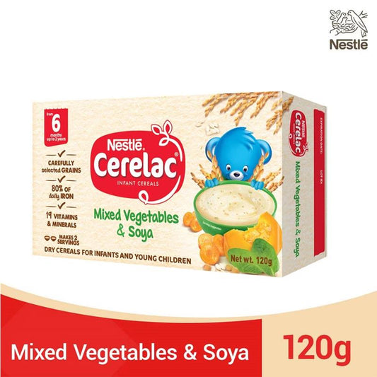 Cerelac Cereal Mixed Veg & Soya 120g
