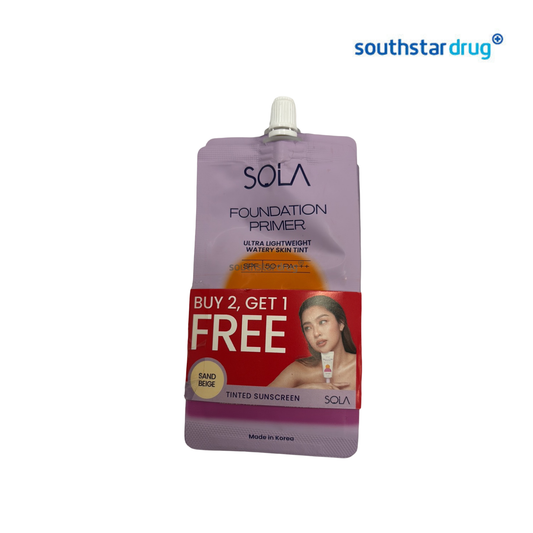 Sola Foundation Primer Ultra lightweight Watery Skin Tint - Sand Beige 7ml Buy 2, Get 1 Free