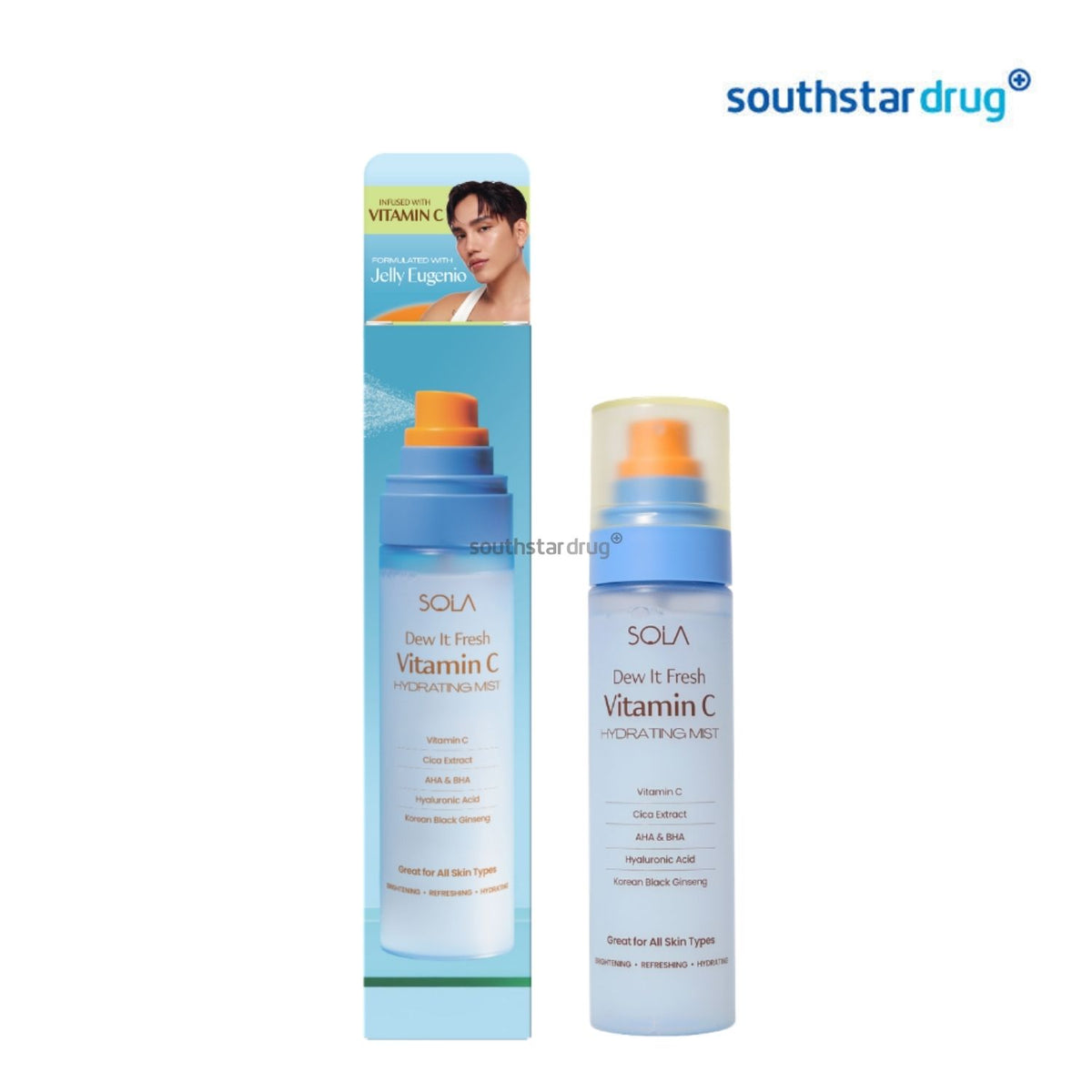 SOLA Beauty Dew It Fresh Vitamin C Hydrating Mist 100ml (1 Bottle, Spray) – Brightening & Hydrating Multi-Use Facial Mist