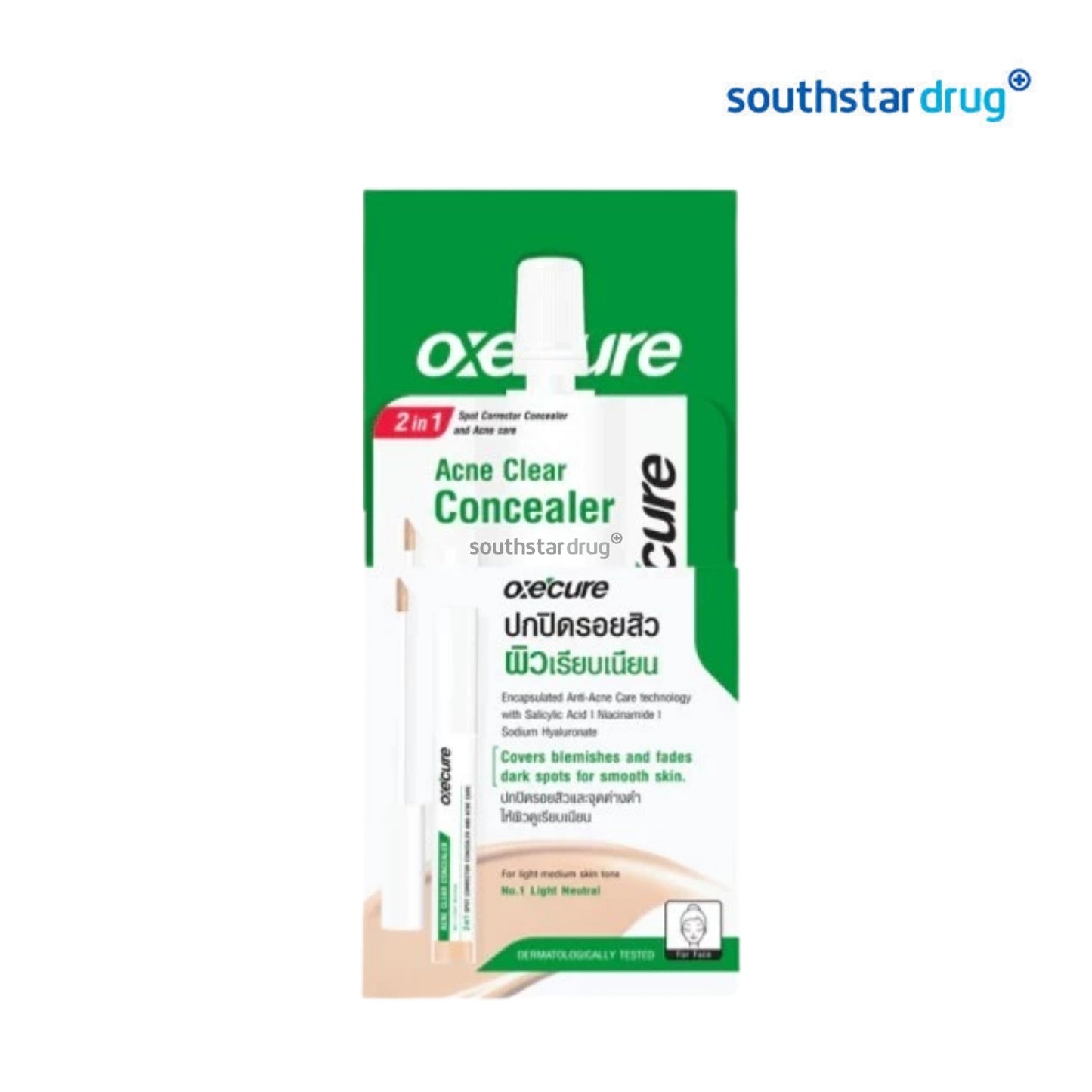 Oxecure Acne Clear Concealer Light Neutral 2g (1 Sachet) – Acne-Treating Concealer for Active Blemishes & Post-Acne Marks