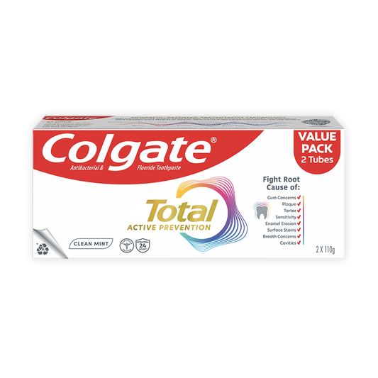 Colgate Total Toothpaste Clean Mint 110g x2 Twin Pack