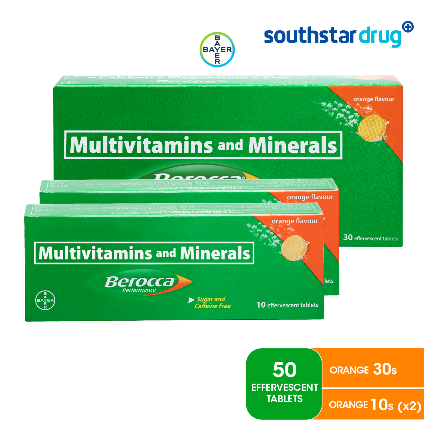Berocca Orange Energy Vitamins Effervescent Tablets - 30s