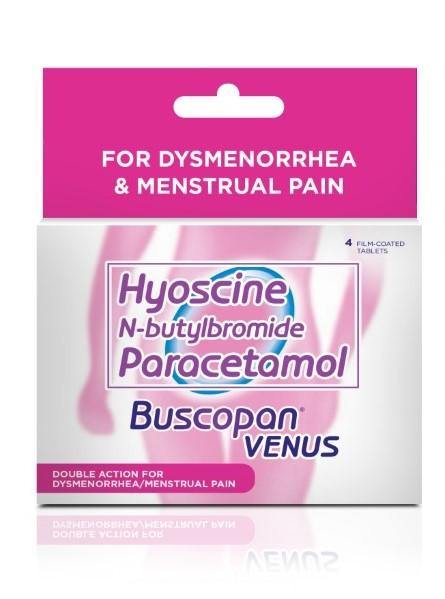 Buscopan Venus Tablet 10mg/500mg single tablet OTC women support