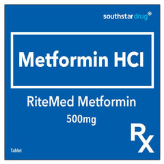 Rx: RiteMed Metformin 500mg Tablet - Southstar Drug