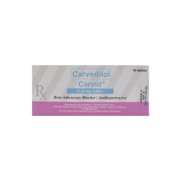 Rx: Carvid 6.25mg Tablet - Southstar Drug