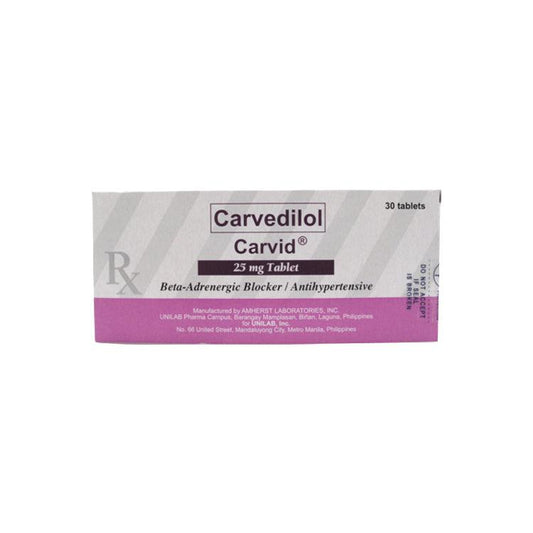 Rx: Carvid 25mg Tablet - Southstar Drug
