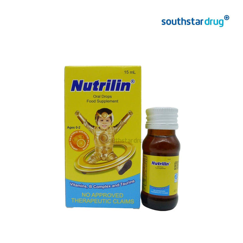 Nutrilin Ages 0 - 2 Orange Flavor 15ml Oral Drops - Southstar Drug