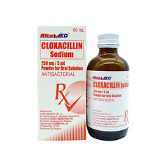 Rx: RiteMed Cloxacillin 250mg / 5ml 60ml Powder for Oral Solution - Southstar Drug