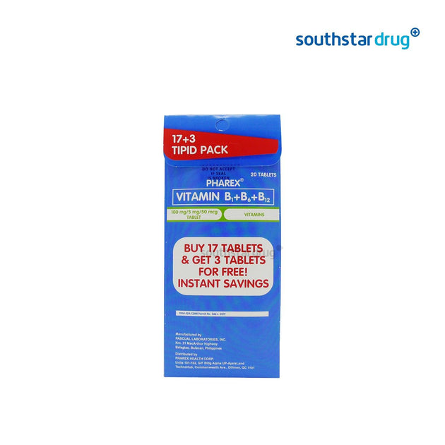 Buy Pharex Vitamin B Complex Tablet Online Southstar Drug