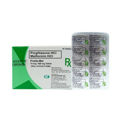 Rx: Prialta - Met 15mg / 500mg Tablet - Southstar Drug