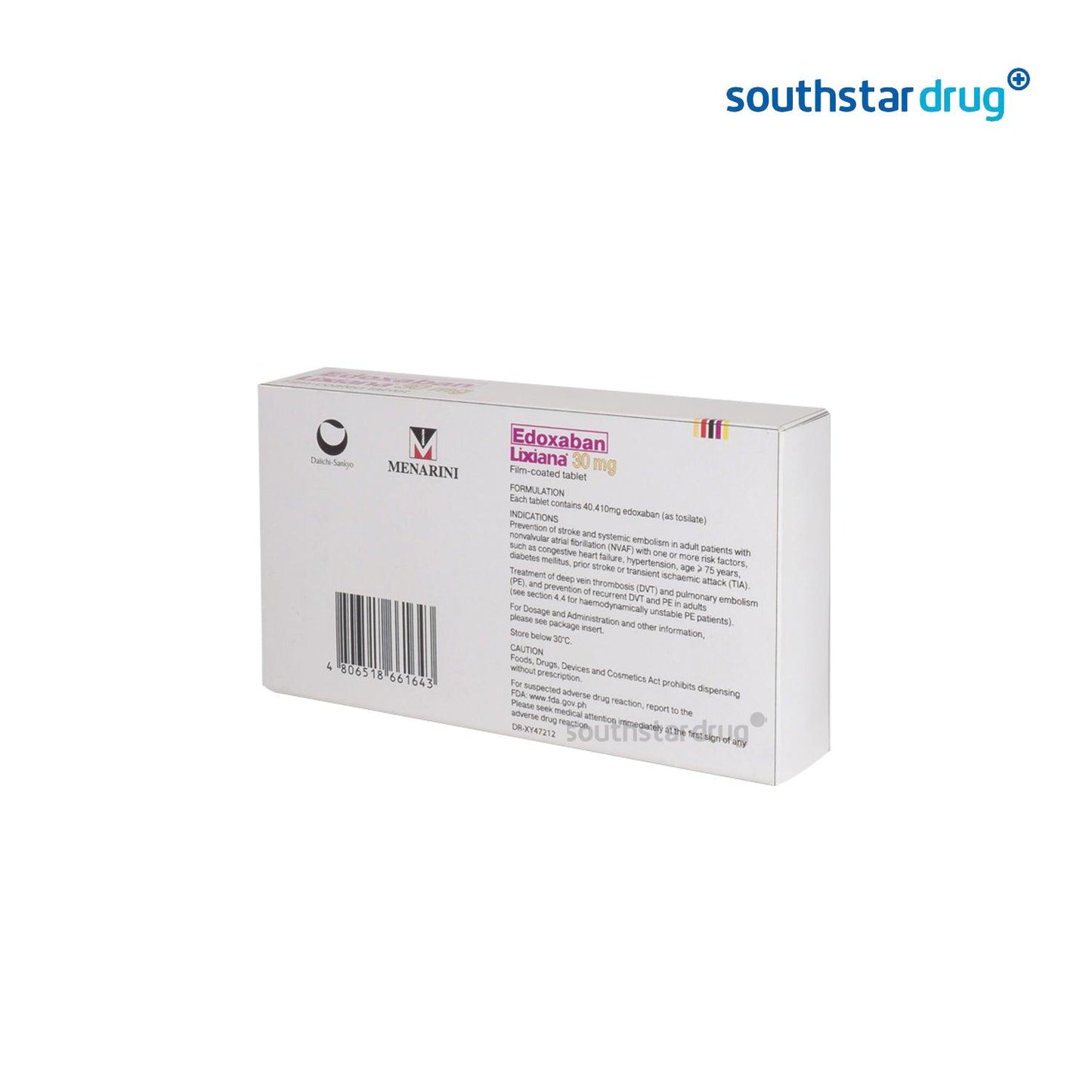 Rx: Lixiana 30mg Tablet - Southstar Drug