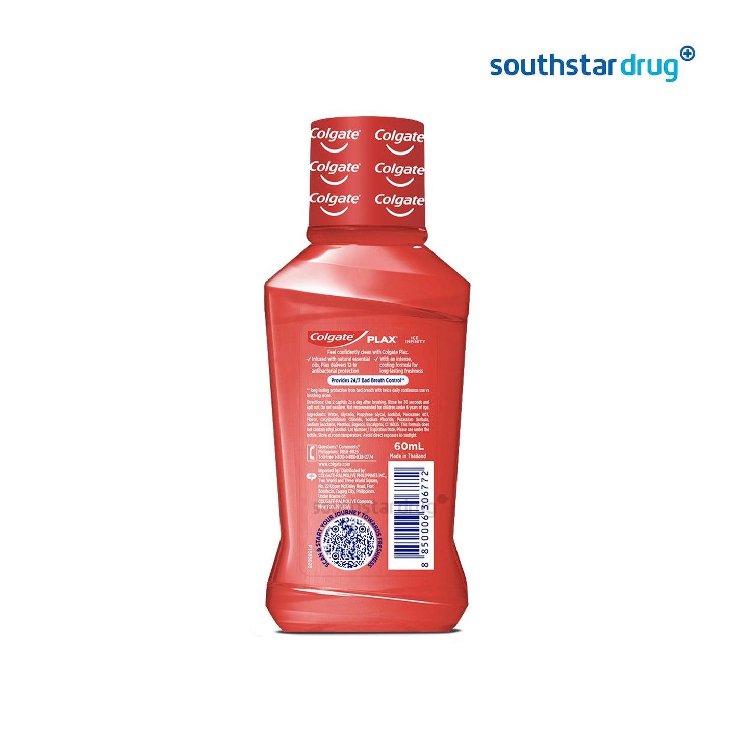 Colgate Plax Ice Infinity Mouthwash 60ml - Southstar Drug