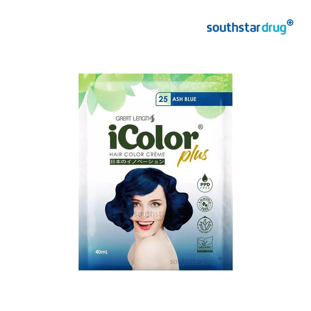Buy iColor Hair Dye Shampoo Creme Ash Blue 40 ml Online Southstar Drug
