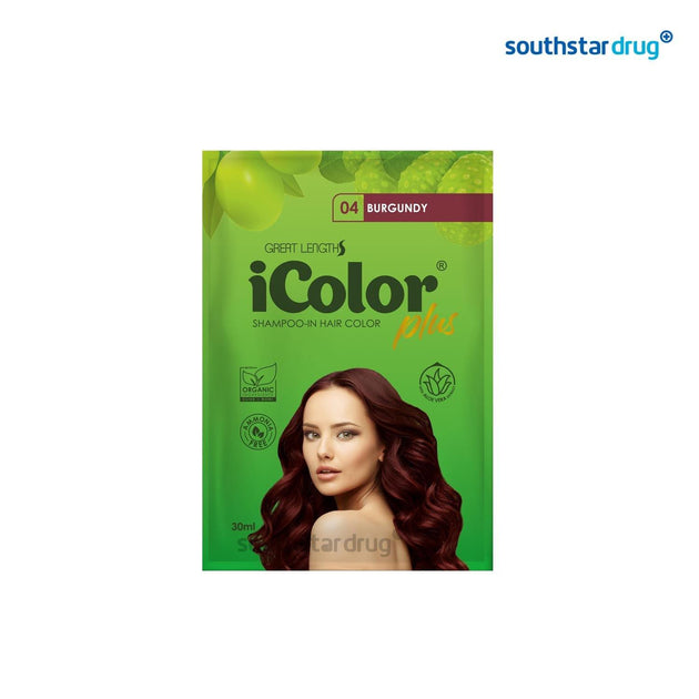 Buy iColor Hair Dye Shampoo Burgundy 30 ml Online Southstar Drug