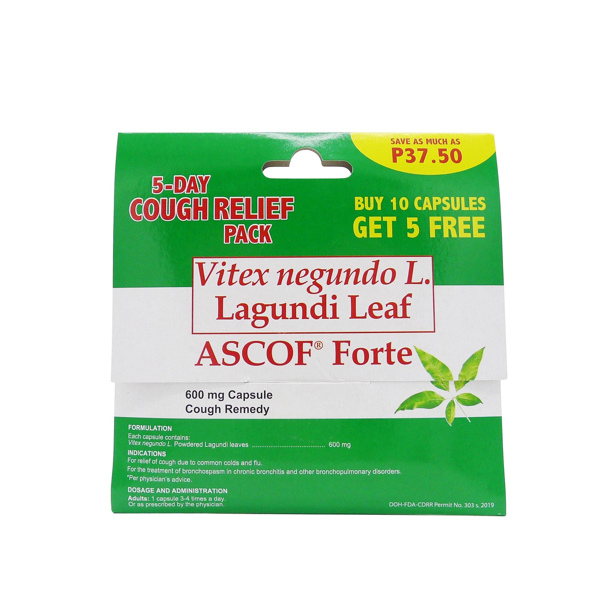 Ascof Forte Capsule 600mg - Southstar Drug