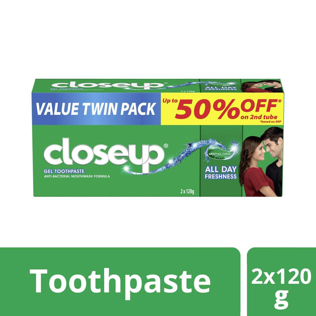 Buy Close Up AntiBacterial Toothpaste Menthol Fresh 120ML Online