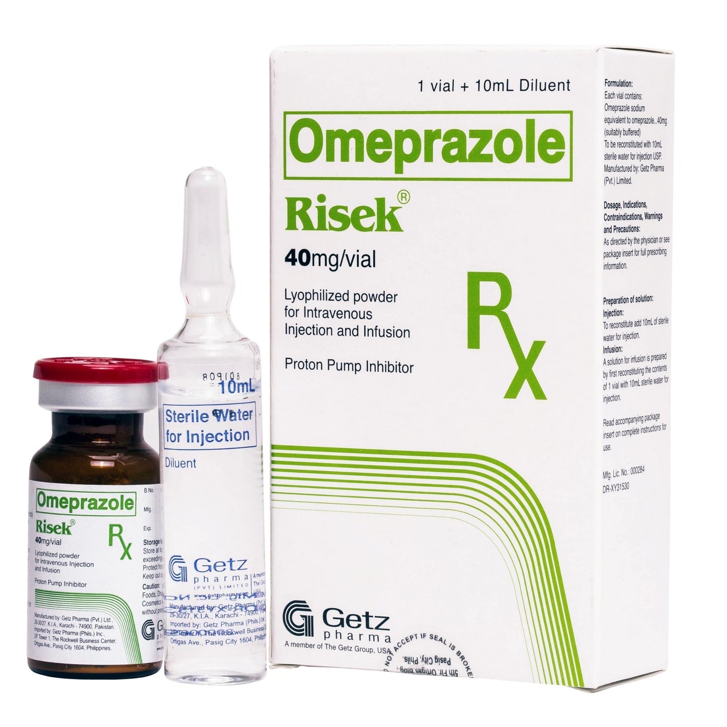 Rx: Risek Omeprazole 40mg Vial - Southstar Drug