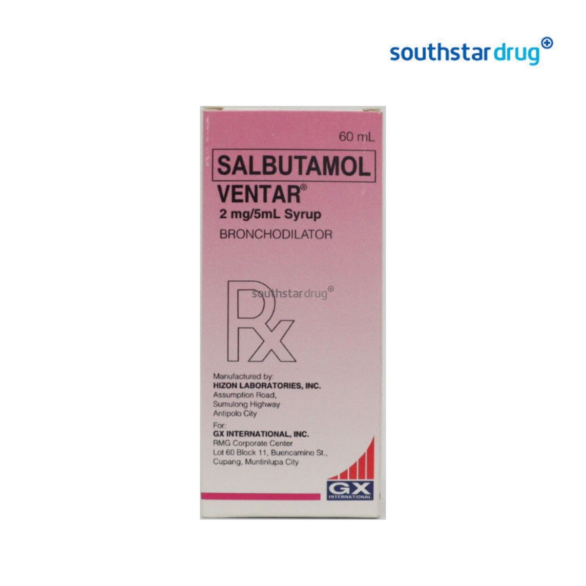 Rx: Ventar 2mg / 5ml 60ml Syrup