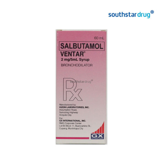 Rx: Ventar 2mg / 5ml 60ml Syrup