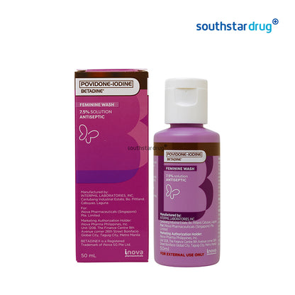 Betadine Feminine Wash 50ml (1 Bottle) – Feminine Hygiene Care