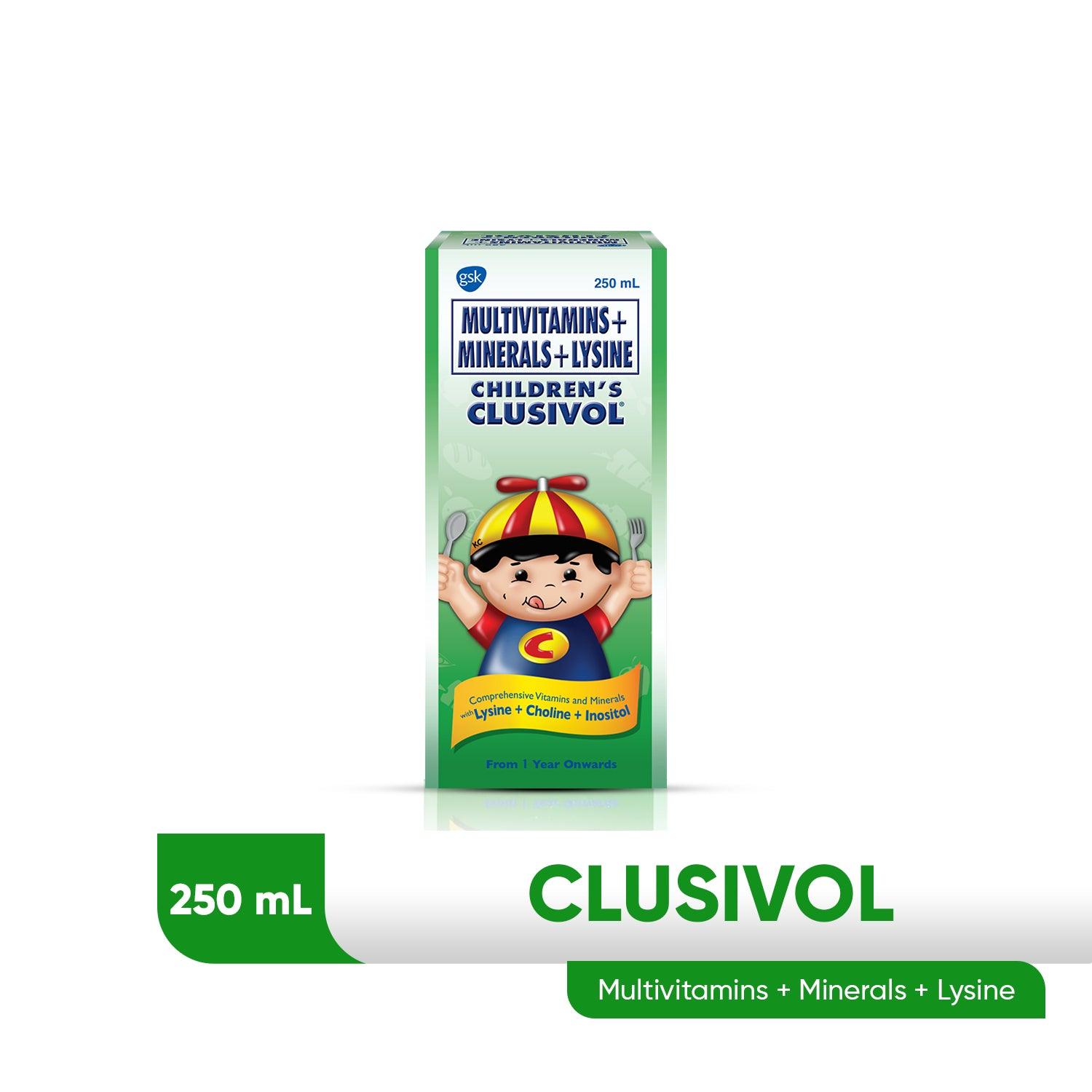 Clusivol Multivitamins + Minerals + Lysine Syrup 250ml - Southstar Drug