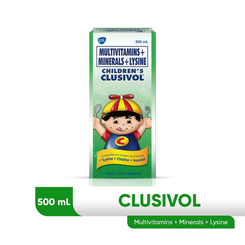 Clusivol Multivitamins + Minerals + Lysine Syrup 500ml