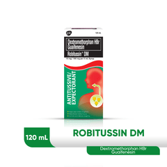 Robitussin DM Dextromethorphan hydrobromide + Guaifenesin Syrup 120ml - Southstar Drug