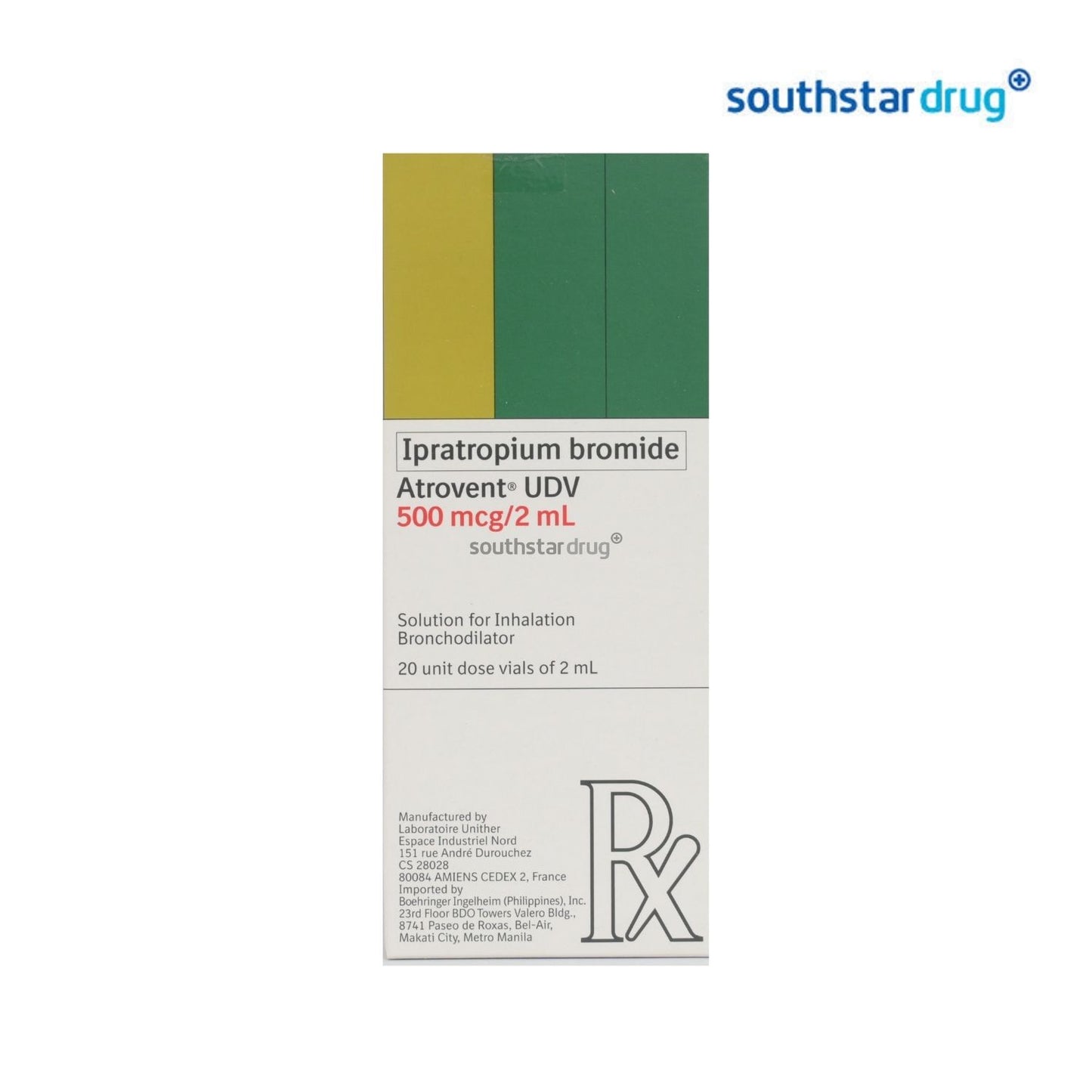 Rx: Atrovent UDV 500mcg / 2ml Nebules