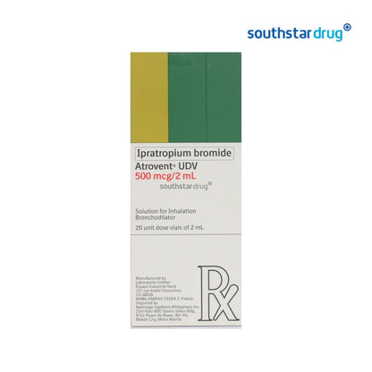 Rx: Atrovent UDV 500mcg / 2ml Nebules