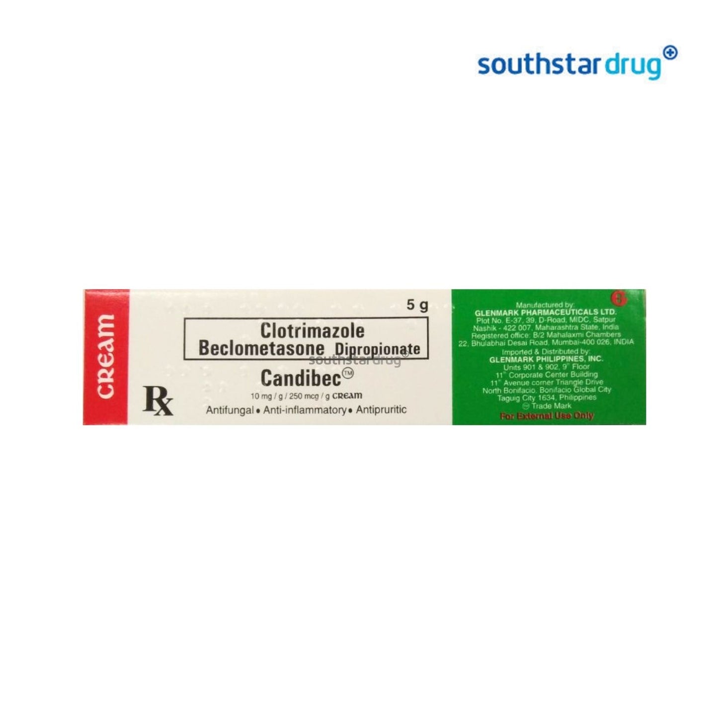 Rx: Candibec 10mg / g / 250mcg / g 5 g Cream