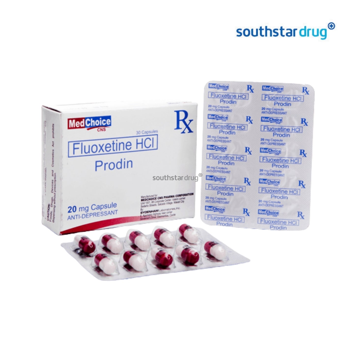 Rx: Prodin Fluoxetine 20mg Capsule