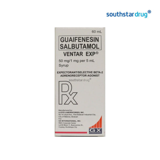 Rx: Ventar Exp 50mg / 1mg 60ml Syrup