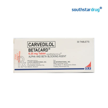 Rx: Betacard 6.25mg Tablet