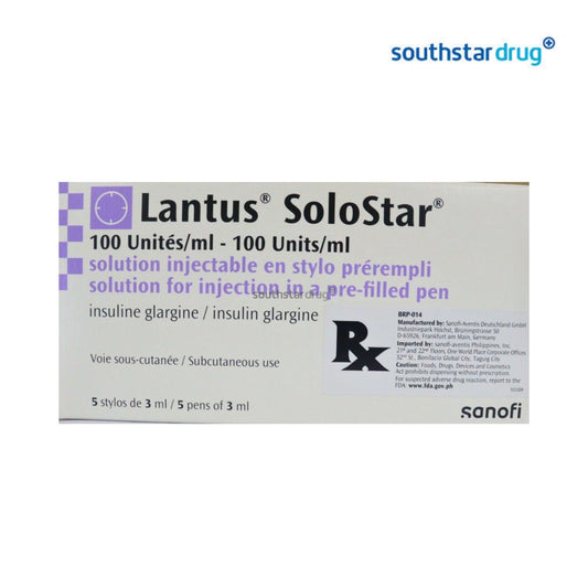Rx: Lantus Solostar 100IU 3ml Solution for Injection