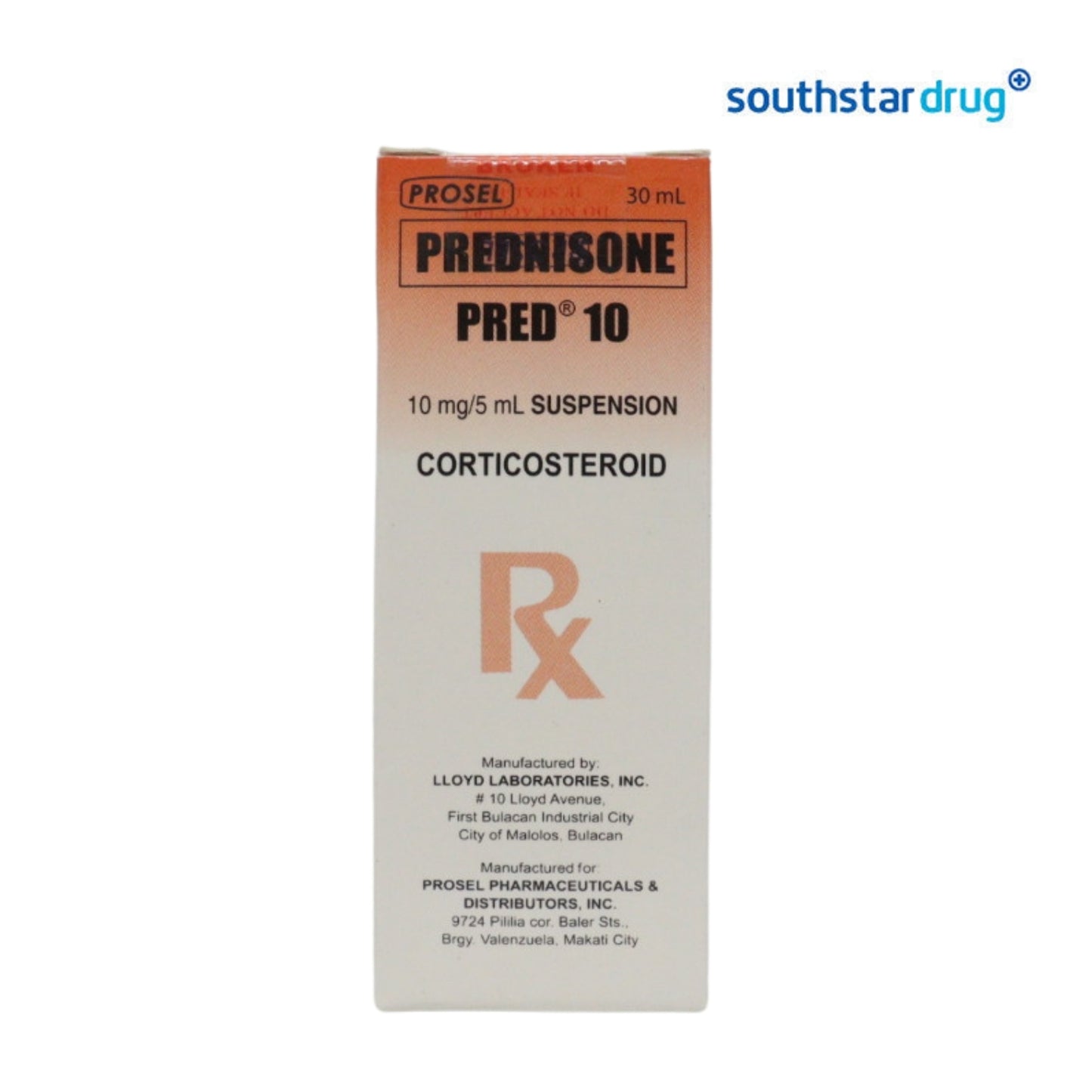 Rx: Pred 10 10mg / 5ml 30ml Suspension
