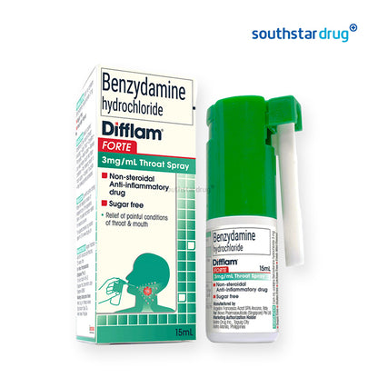 Difflam Forte Throat Spray 15ml benzydamine HCl bottle