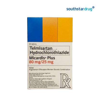Rx: Micardis Plus 80mg / 25mg Tablet