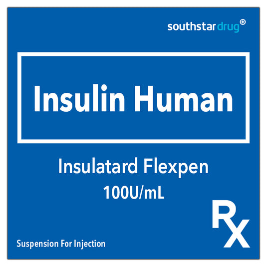 Rx: Insulatard Flexpen 100U/ml 3ml