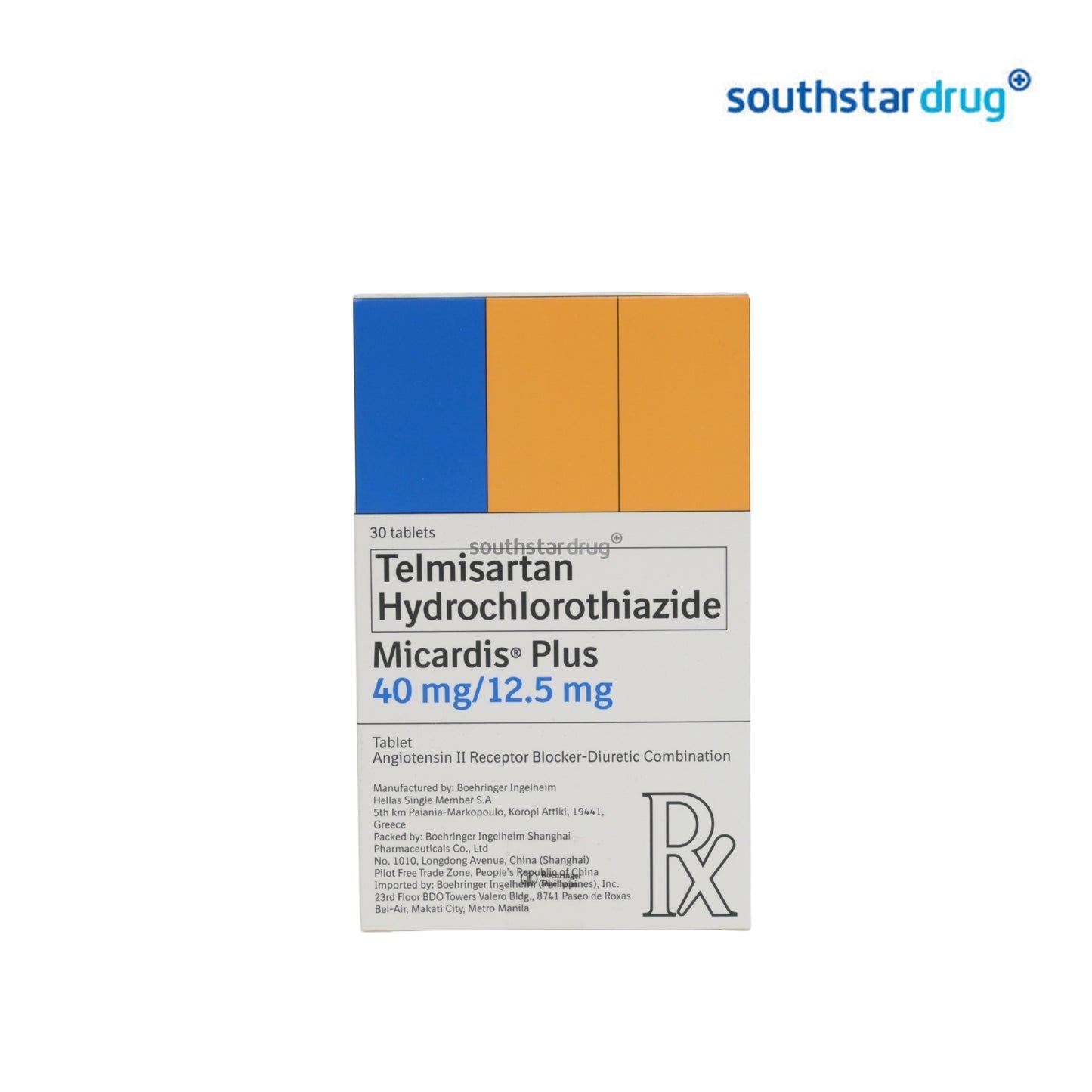 Rx: Micardis Plus 40mg / 12.5mg Tablet
