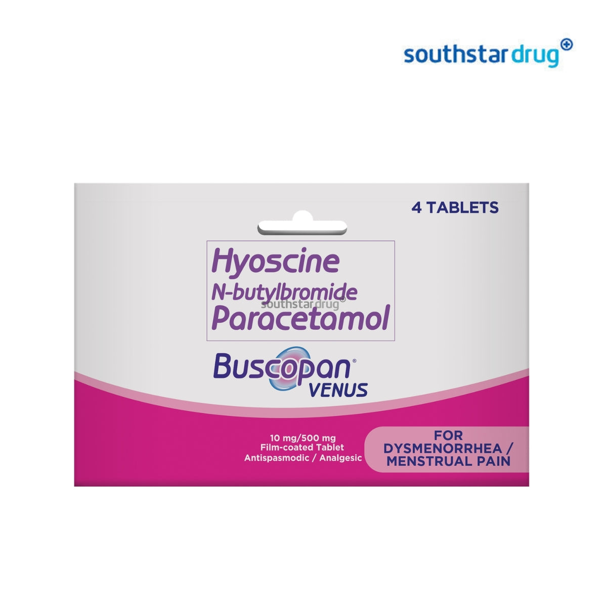 Buscopan Venus Tablet 10mg/500mg (4 Tablets) – Women’s Comfort Support