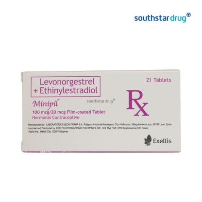 Rx: Minipil 100mcg / 20mcg Tablet - 21s