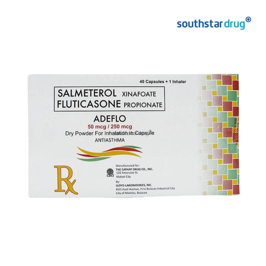 Rx: Adeflo 50mcg / 250mcg 40 Capsules + 1 Inhaler